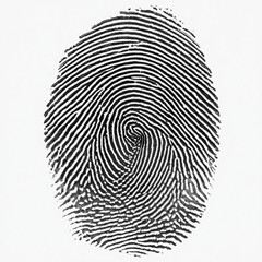 Fingerprint, with clear ridges and valleys, set against plain neutral background