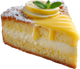 slice of  lemon cheesecake