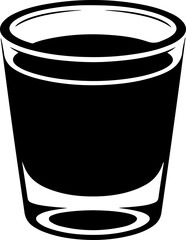 shot glass  silhouette vector illustration