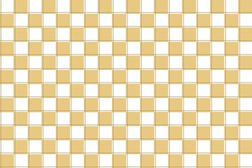 Check checkerboard gingham plaid cloth seamless pattern. Soft yellow pastel white checkered, flanel, knitted, fabric, tablecloth, table plaid geometric texture background design illustration. Yellow