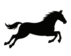 走る馬のシルエット素材（午年・干支イラスト）
