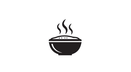 Hot food served in a bowl with steam rising culinary symbol representing warmth and delicious meal vector