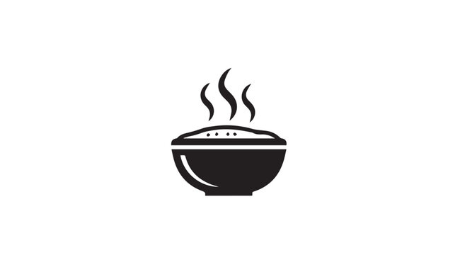 Hot food served in a bowl with steam rising culinary symbol representing warmth and delicious meal vector