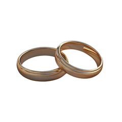 AI Image A pair of gleaming golden wedding rings symbolizing eternal commitment and unending love