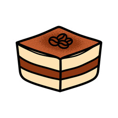 Delicious tiramisu dessert with coffee beans on top a sweet treat.