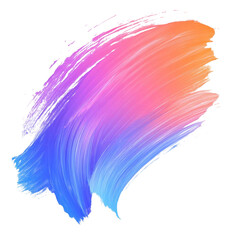 AI Image Abstract brushstroke with vibrant gradient of colors on dark background creates a dynamic