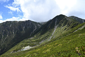 Fototapeta premium Climbing Mt. Kiso-Komagatake, Nagano, Japan