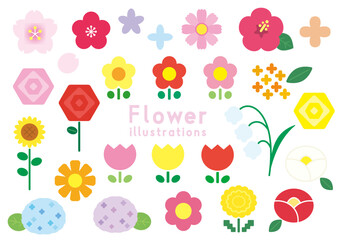 かわいいお花のイラストセット