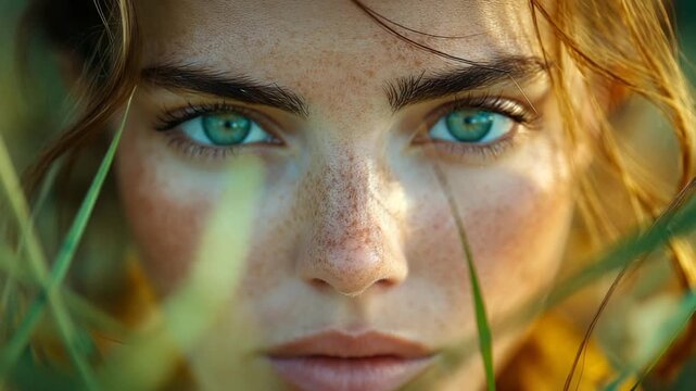 Enchanting Gaze - A Portrait of Beauty Amidst Natures Embrace.