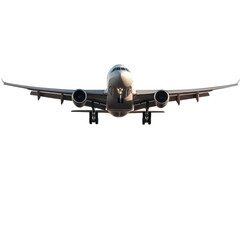 Obraz premium AI Image The Majesty of Flight a stark frontal view of a commercial airliner ascending into the