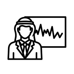 Businesswoman with graph presentation financial analysis concept business meeting.