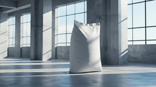Person Holding a Blank White Canvas Tote Bag Mockup in a Sunlit Minimalist Indoor Setting