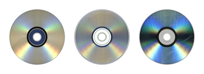 Three Compact Discs Pack &mdash; Shiny Optical Data Media, Transparent
