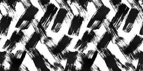 Monochromatic Brushstroke Pattern: An artistic black and white brushstroke pattern, this design offers a modern, graphic touch, versatile for various design applications. 