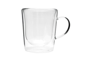 Double-walled glass transparent cup, kitchenware, for tea