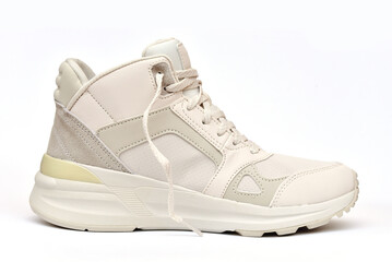 Sneakers side view isolated on white background