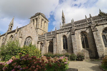 Eglise Saint Ronan, &eacute;glise de style gothique, village de Locronan, d&eacute;partement du Finist&egrave;re, Bretagne, France