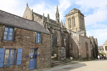 Eglise Saint Ronan, &eacute;glise de style gothique, village de Locronan, d&eacute;partement du Finist&egrave;re, Bretagne, France