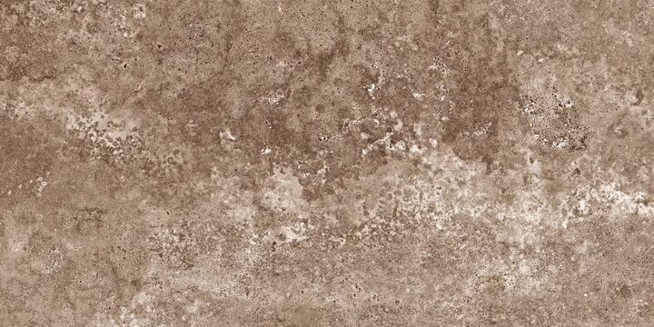 Natural mocha brown travertine stone tile with rustic porous texture for luxury flooring, wall cladding, countertops, and interior design