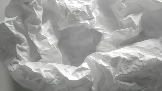 white crumpled paper background