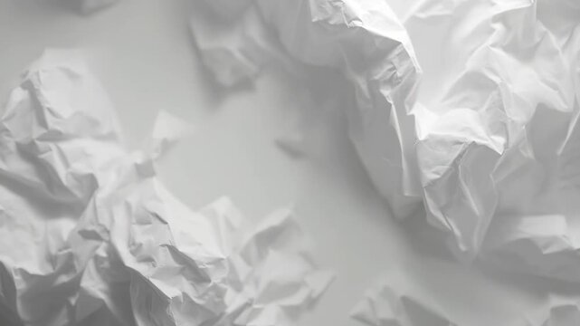 white crumpled paper background