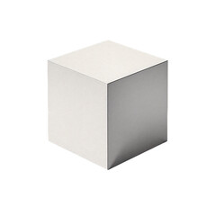 Naklejka premium Isolated 3 d cube rendering on transparent background