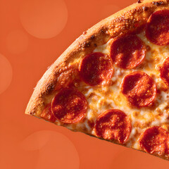 blank mockup of a pizza template with pepperoni and cheese graphics