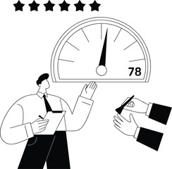 Business concept a person's hand holds a watch, symbolizing time management and the deadline to finish work