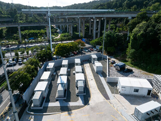 Overlooking the energy storage power station, new energy.