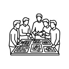 Group of people playing a board game together enjoying leisure time.