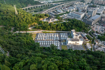 Fototapeta premium Overlooking the energy storage power station, new energy.