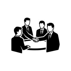 Obraz premium Business people shaking hands to seal a deal in a meeting.