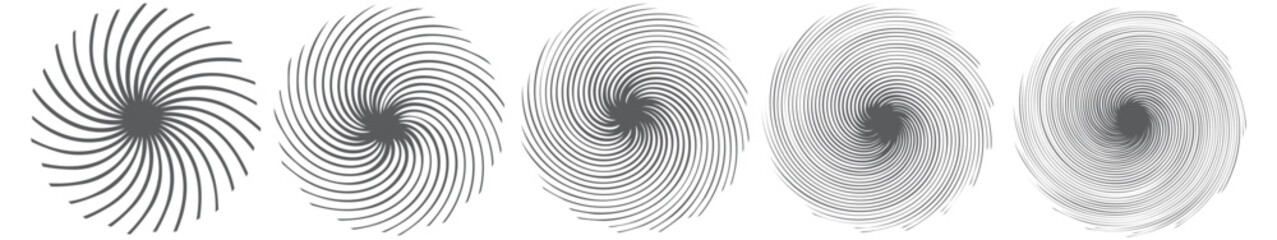 Abstract Spiral Line Art Vector Set – Dynamic Swirl & Twirl Designs EPS