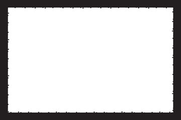 Blank Postage Stamp Frame Vector – Classic Perforated Edge Border Design, Clean White Rectangular Mail Template for Vintage Correspondence, Labels & Certificates