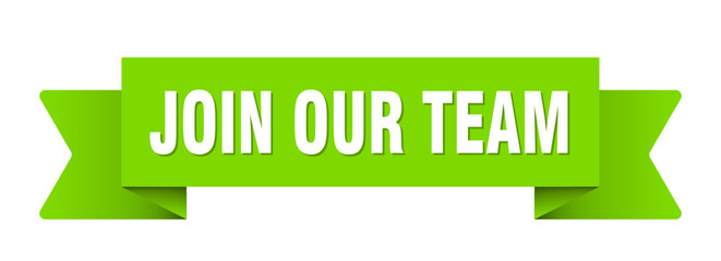 join our team ribbon isolated on transparent background. join our team ribbon