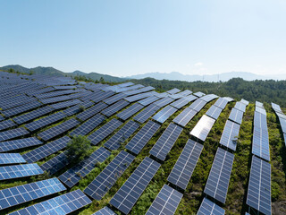 solar power station in mountain