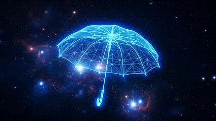 Digital Umbrella with Protection, Cosmos, and Abstract. - Powered by Adobe