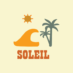 free vector sea beach t-shirt design.