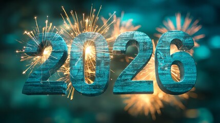 Celebrating the arrival of 2026 with colorful fireworks and festive spirit