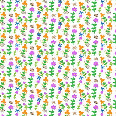 Hand paint  seamless  pattern with flowers.