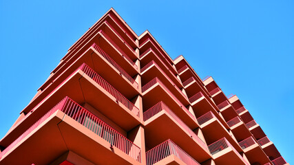 New modern block of flat, condo architecture. Residential apartment flat  Luxury house complex. City real estate property, 