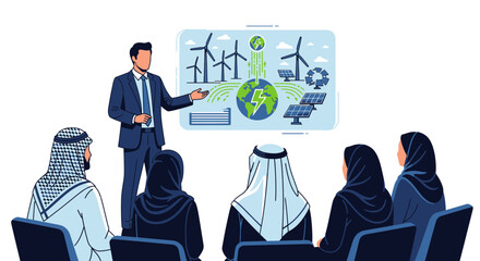 Presentation on renewable energy sources for an audience of diverse people.