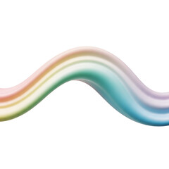 Abstract wavy line gradient design on transparent background