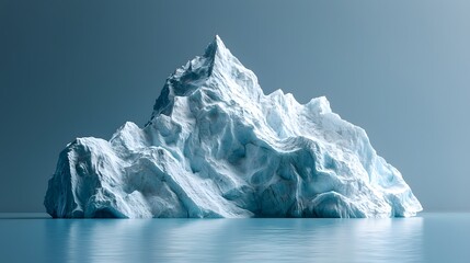 Obraz premium A solitary majestic iceberg floats serenely in calm blue ocean waters under a clear sky
