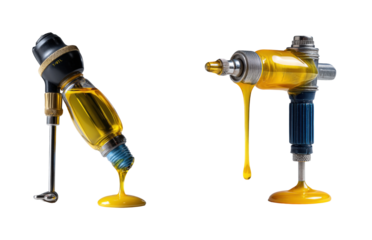 Tattoo equipment showcase, isolated on transparent background, png set