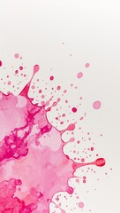 Watercolor splash background in pink tones with fluid shapes  