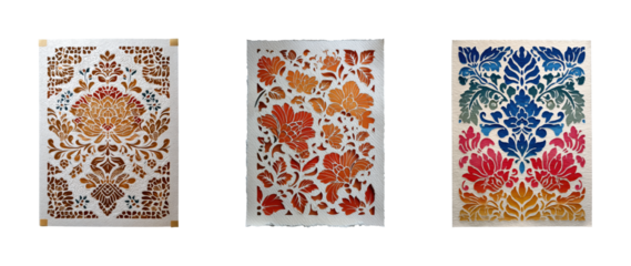 Artistic floral paper cut designs bright aesthetic