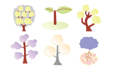 Blank board structure plant tree for business report activity or growth plant