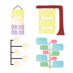 Blank board structure for business text show