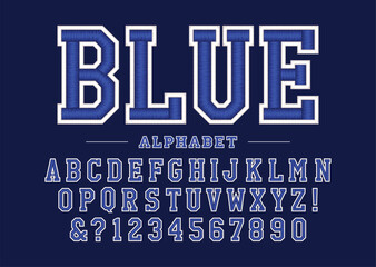 Classic college font. Vintage sport font in American style for football baseball or basketball logos and t-shirt. Athletic department typeface varsity style font. Vector

